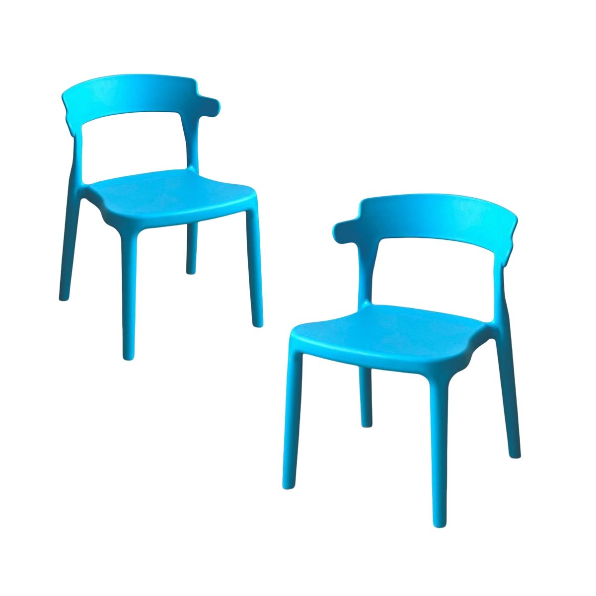 GENERICO - Set X2 Sillas En Polipropileno Para Niños Color Azul