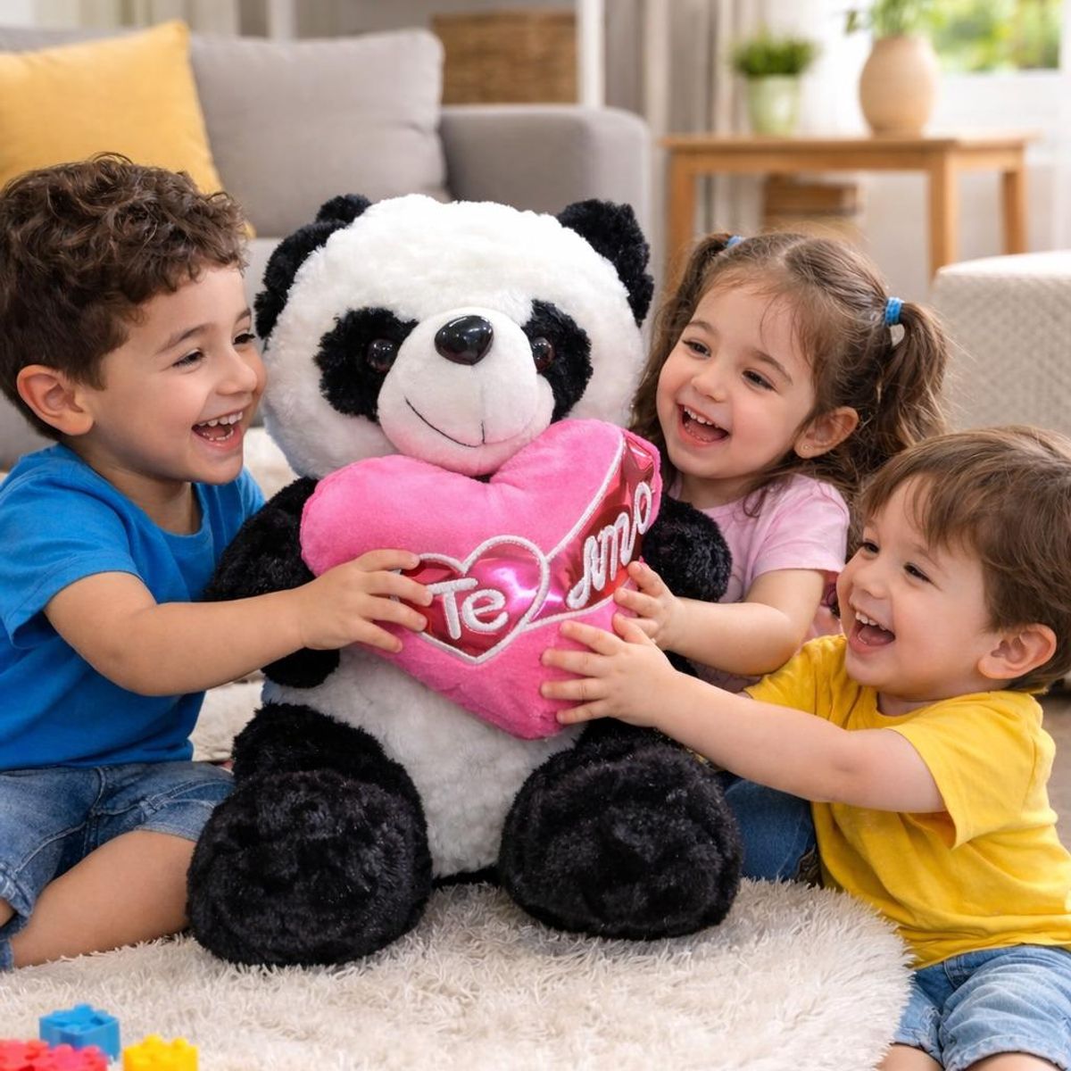 INFANTILES CAJUROMIX - Peluches Panda Tiernos Corazón Gigante
