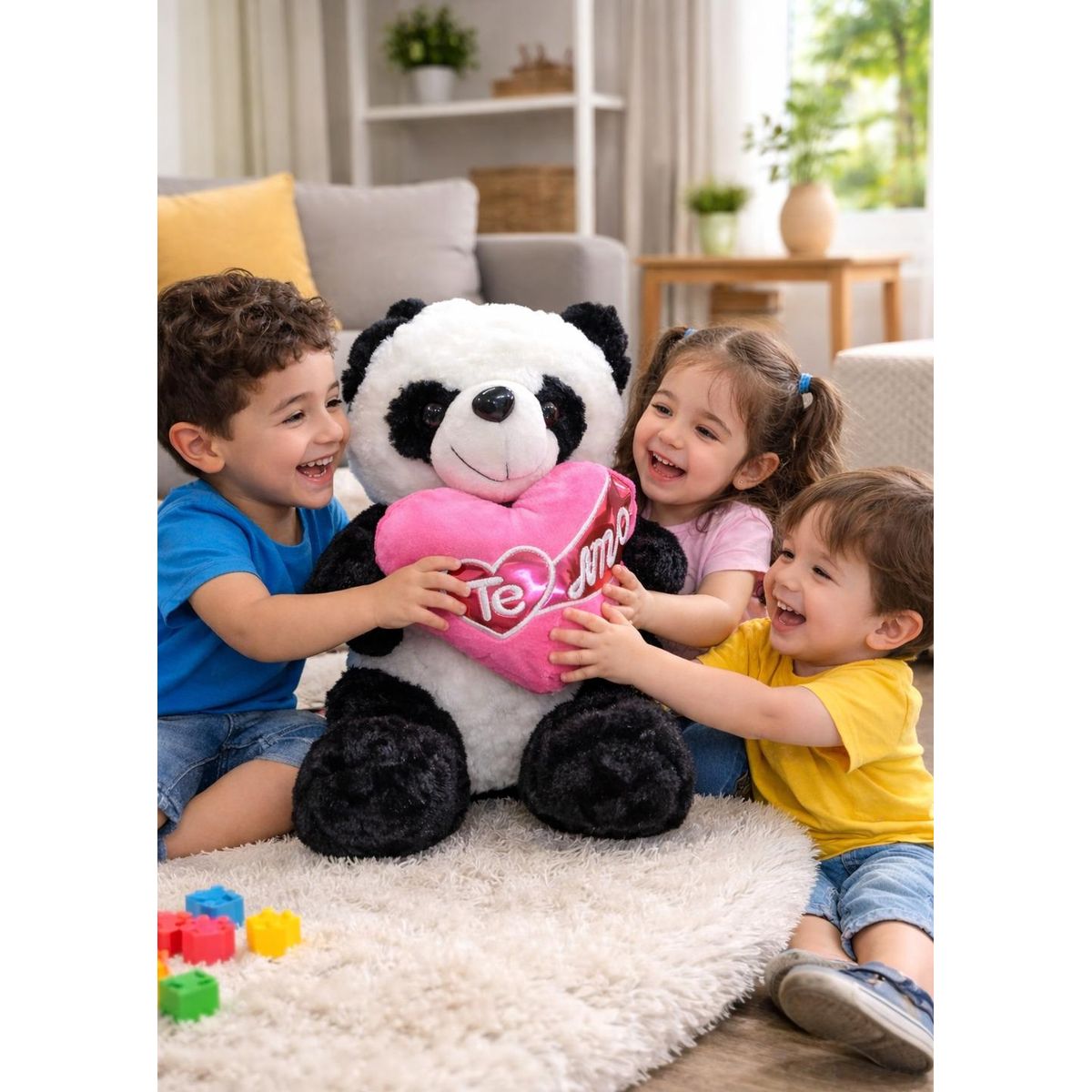 INFANTILES CAJUROMIX - Peluches Panda Tiernos Corazón Gigante