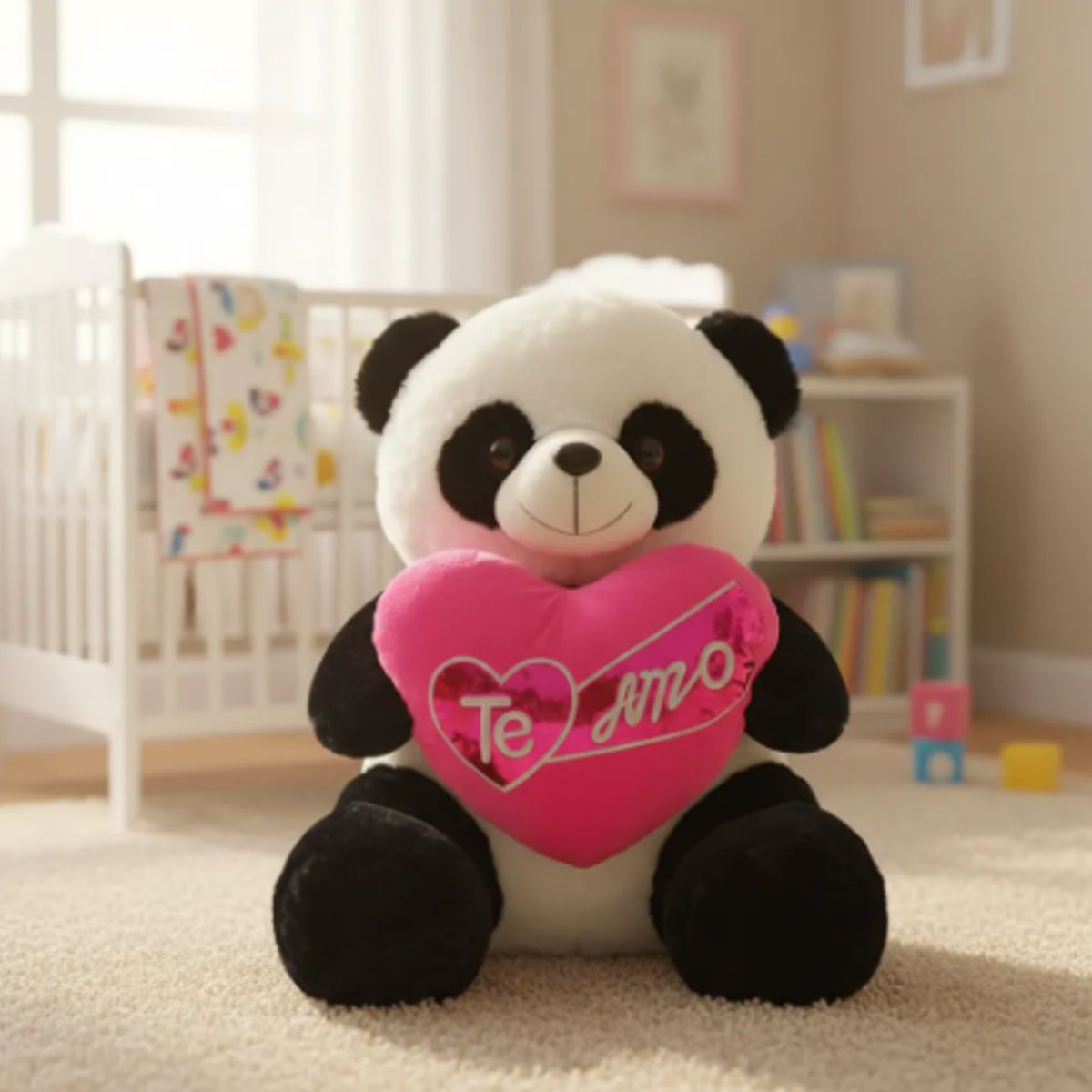 INFANTILES CAJUROMIX - Peluches Panda Tiernos Corazón Gigante