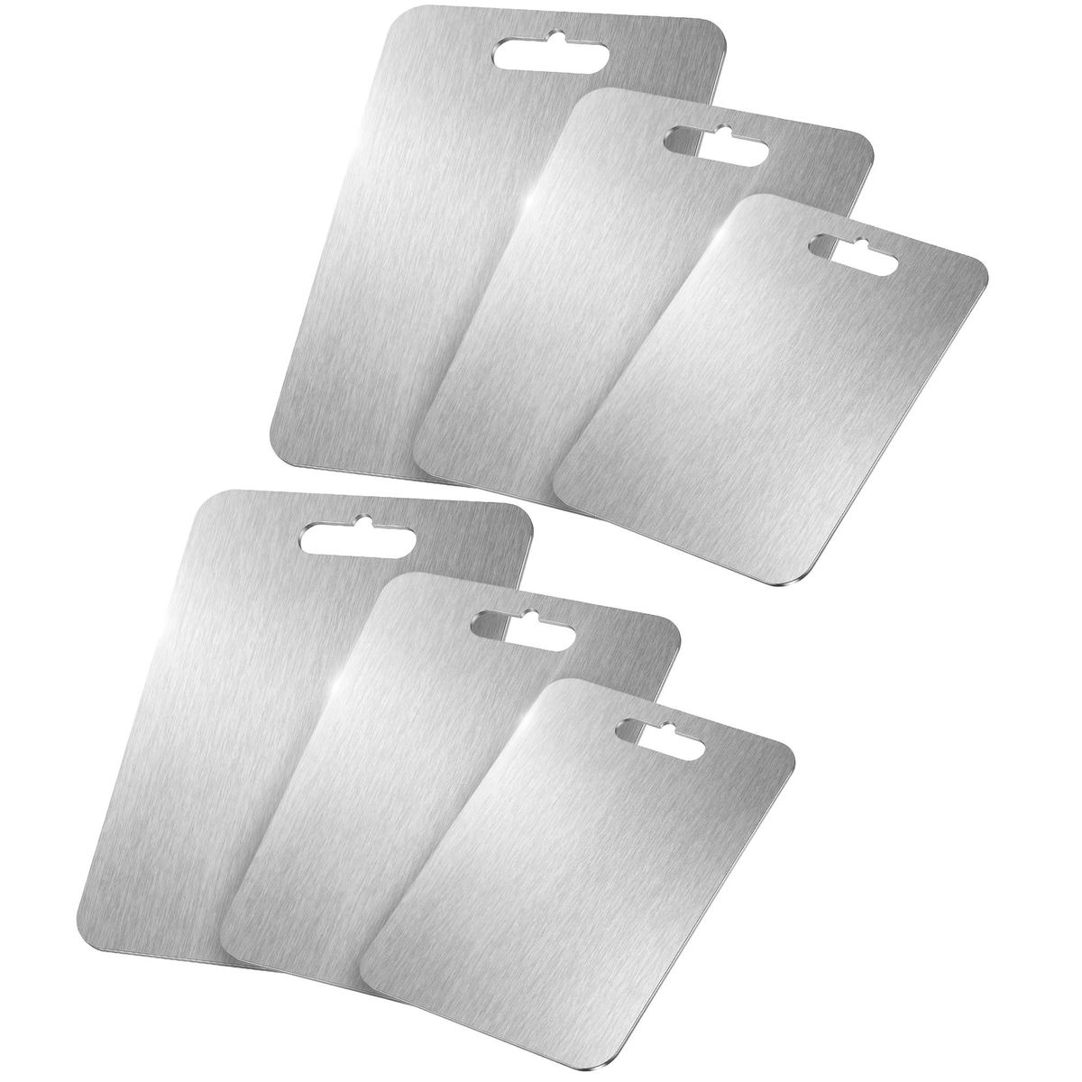 CHEF MASTER - Juego X6 Tablas Cocina Acero Inoxidable SUS304 Profesional