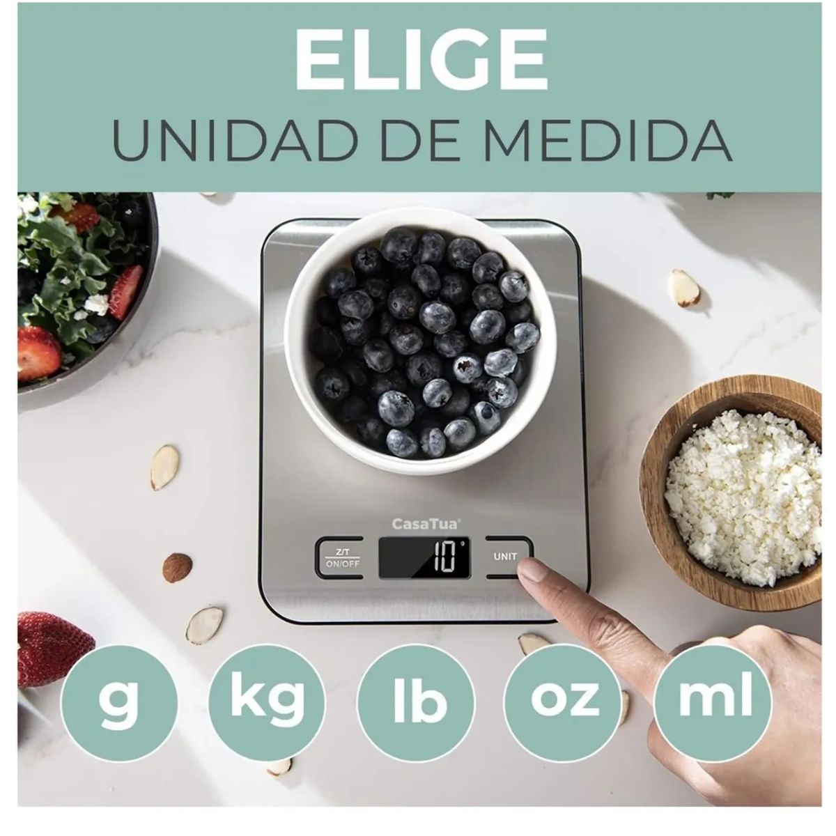 SOKANY - Gramera Bascula Digital Sokany 5 Kg  Diseño Plateada SK-19026