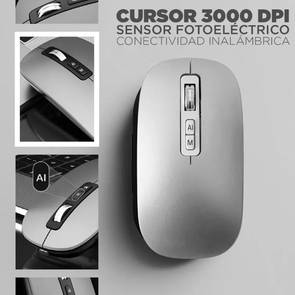 INNOVA - Mouse Inteligente V16 Ia - Inalámbrico Bluetooth Dictado Por Voz Y Traducción