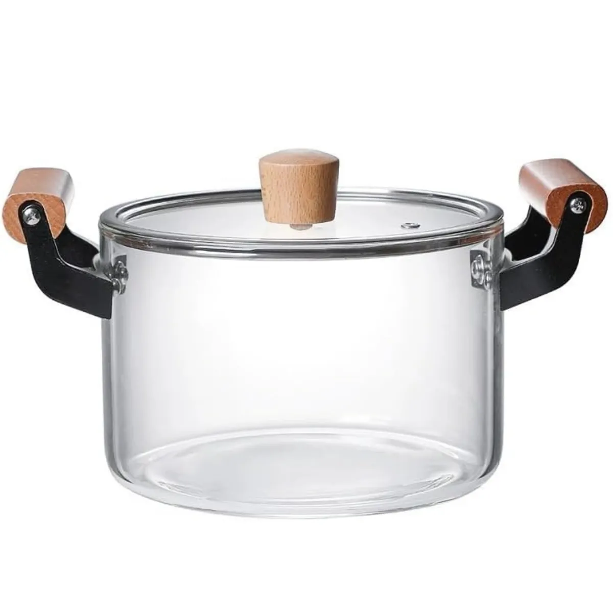SKY - Olla De Vidrio Resistente Al Calor 3.5L Con Tapa Olla Vidrio Para Cocina Transparente Multiuso