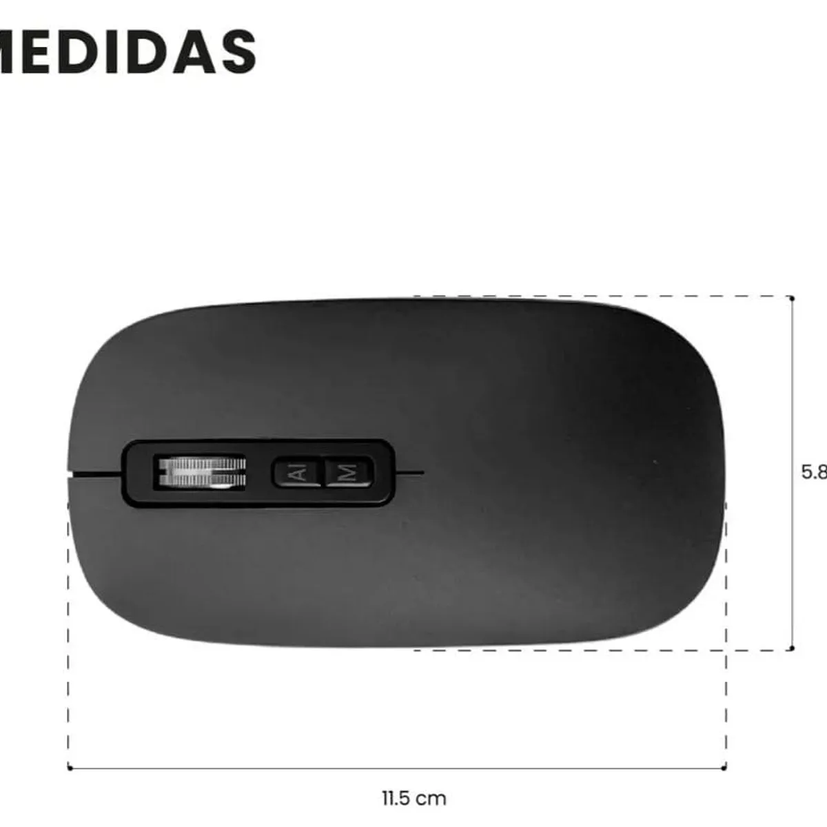 INNOVA - Mouse Inteligente V16 Con Ia Dictado Por Voz Bluetooth Negro