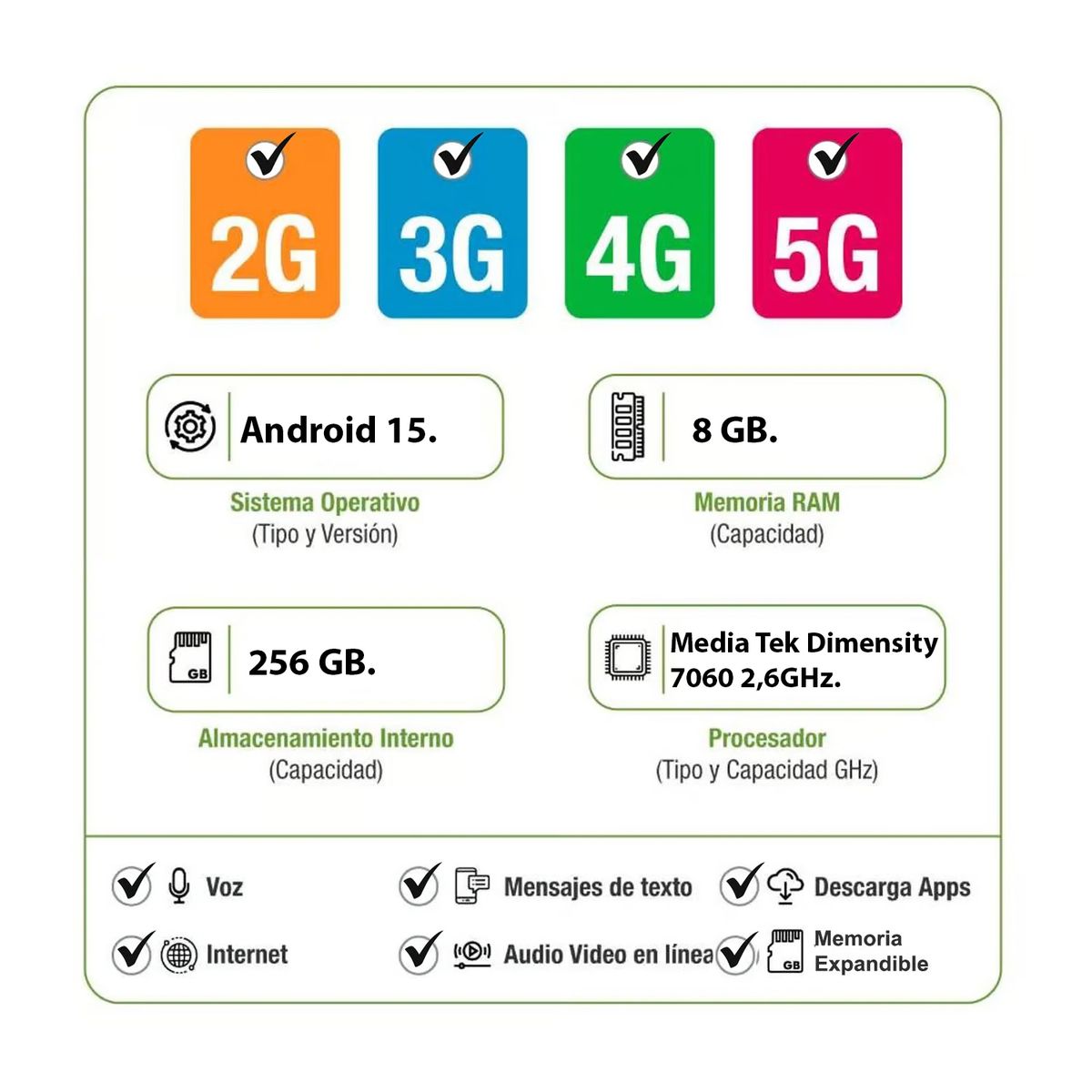 MOTOROLA - Celular Moto G56 5G 256GB 8GB RAM Ampliable a 16GB.