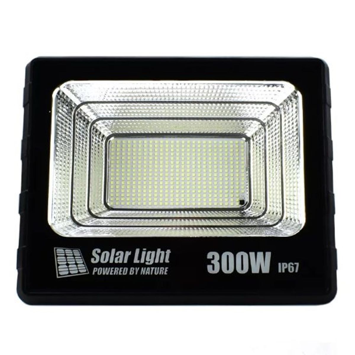 GENERICO - Reflector Solar LED 300W Exterior IP67 con Panel Solar y Control Remoto