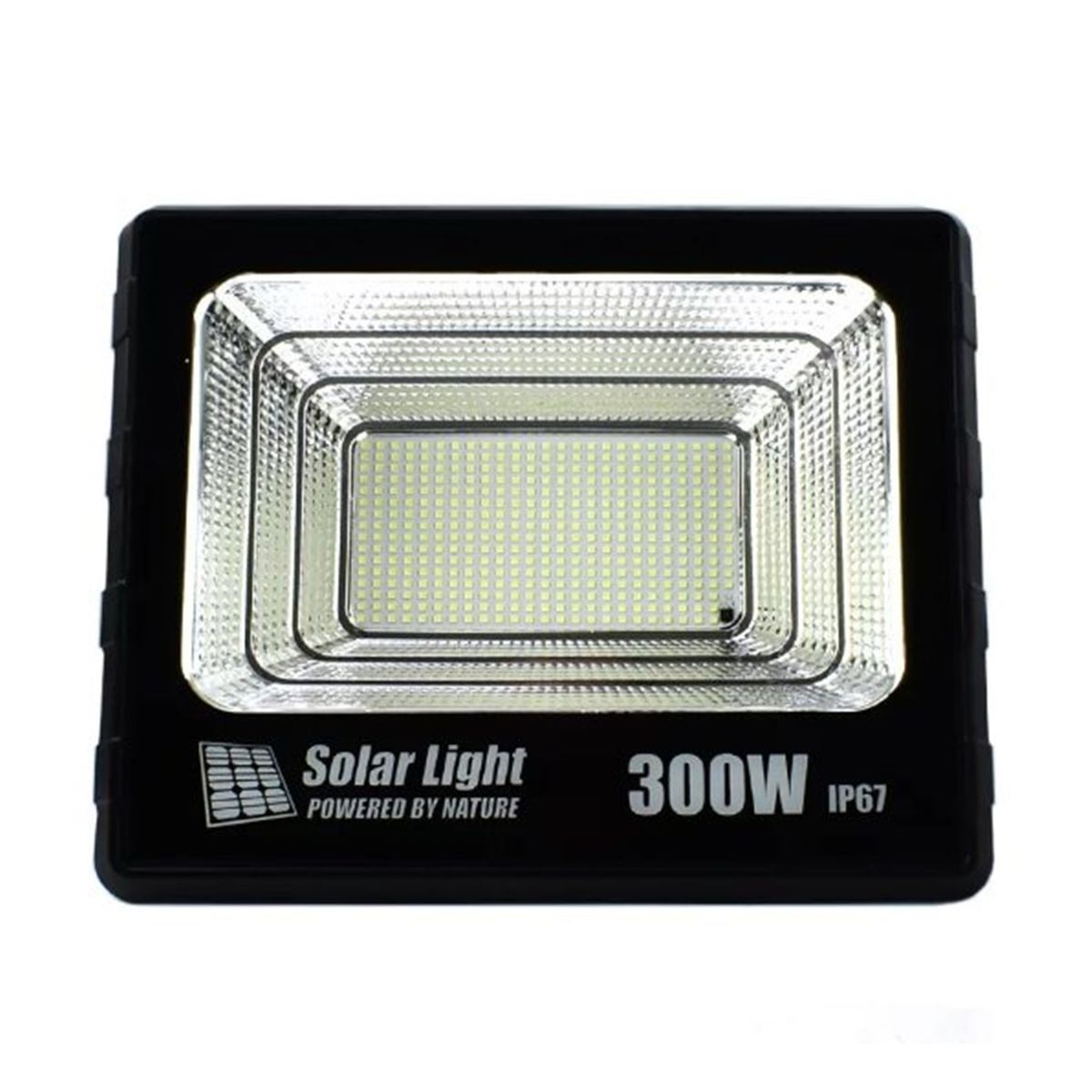 GENERICO - Reflector Solar LED 300W Exterior IP67 con Panel Solar y Control Remoto