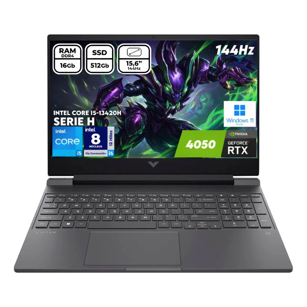 HP - Portátil Hp Victus Gamer Intel Core I5-13420h Ram 16gb Ssd 512gb Rtx 4050