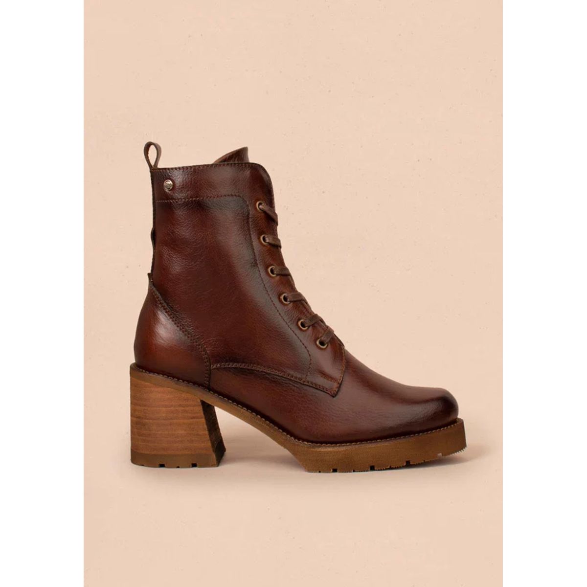 COSMOS - Botas en cuero color café 104898