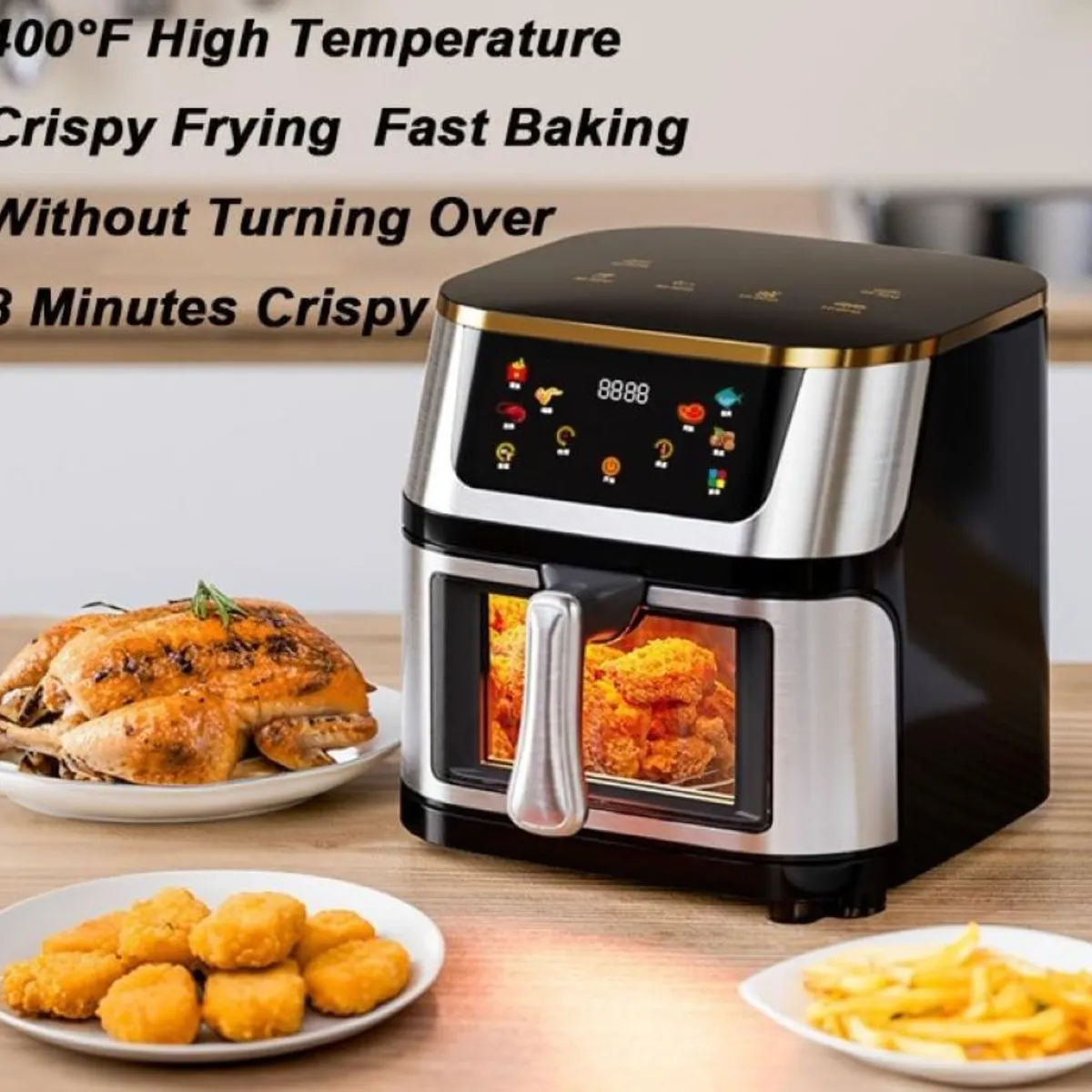 ZHOPI CO - Freidora De Aire Digital 12 Litros Sin Aceite Air Fryer