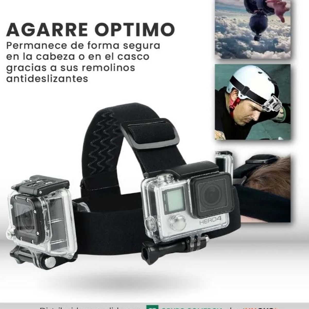 INNOVA - Soporte De Cabeza Universal Para Cámara De Acción Arnés Ajustable