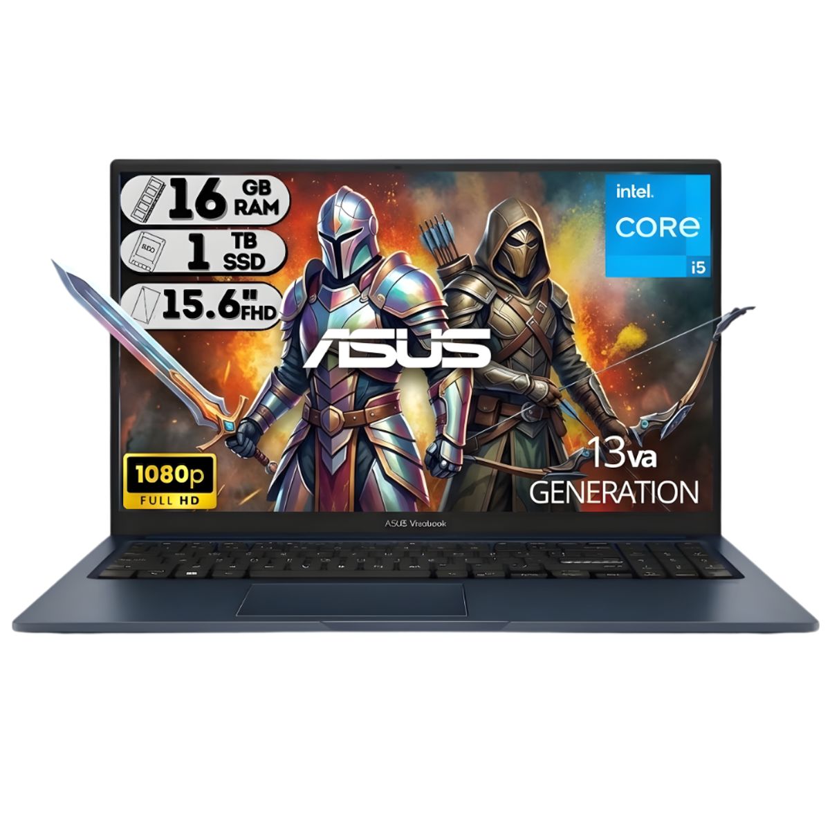 PORTATIL ASUS X1504VA-BQ5561 INTEL CORE I5 120U RAM DDR5 16GB SSD M.2 ...