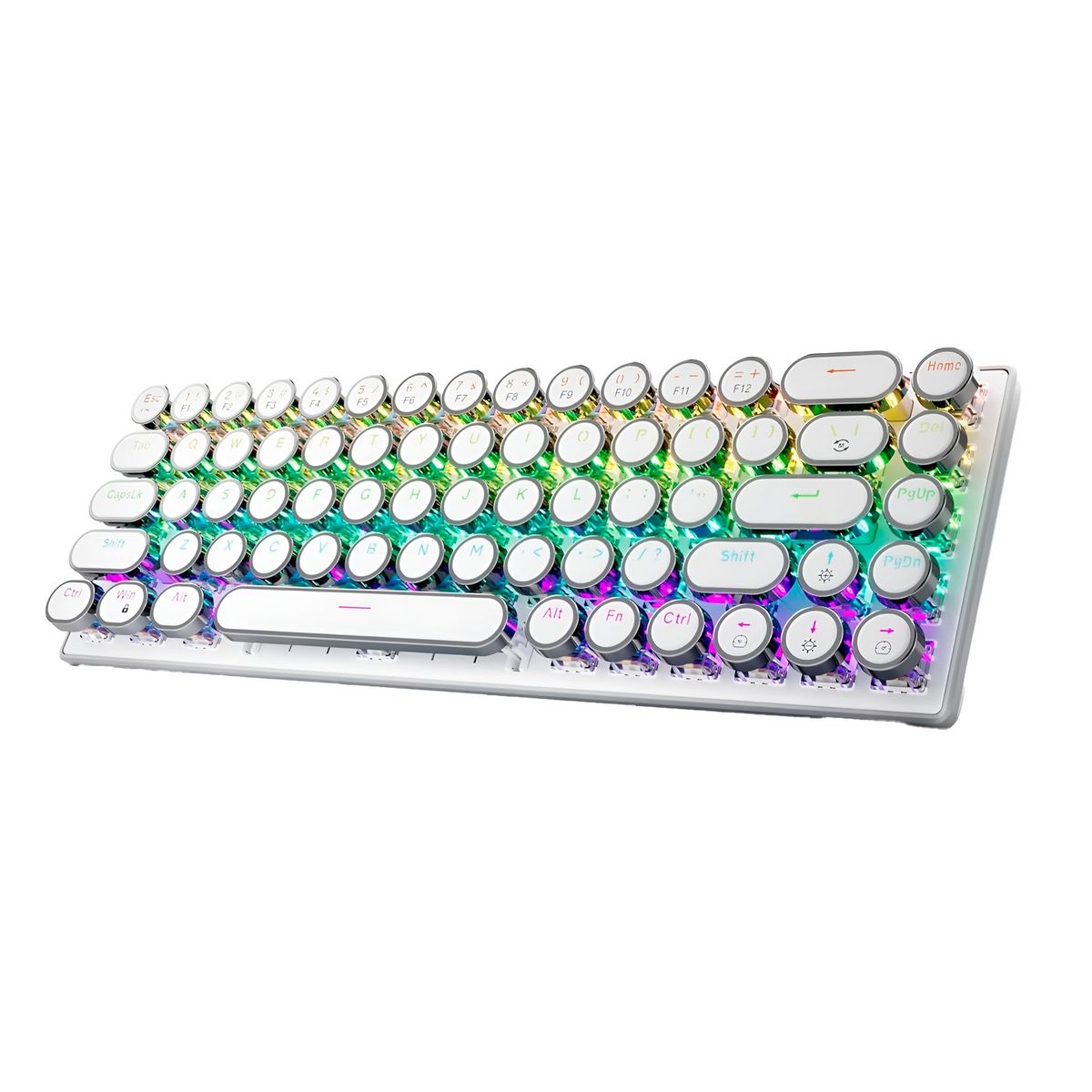 GENERICO - Teclado Mecánico Retro Vintage Gamer Led Rgb K400 Pro
