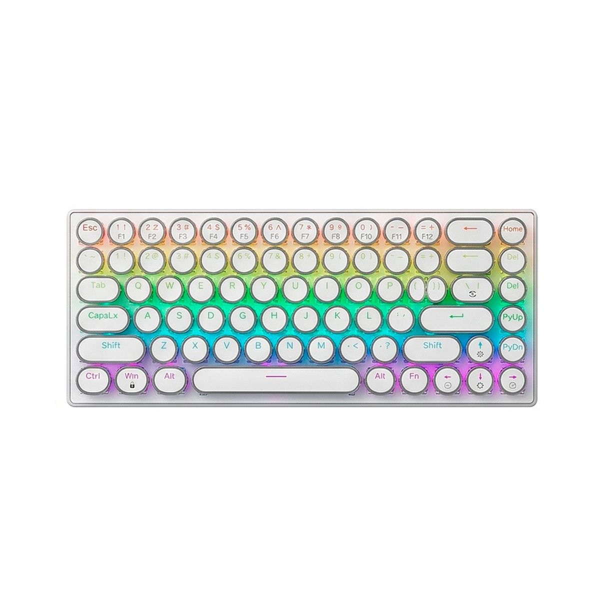 GENERICO - Teclado Mecánico Retro Vintage Gamer Led Rgb K400 Pro
