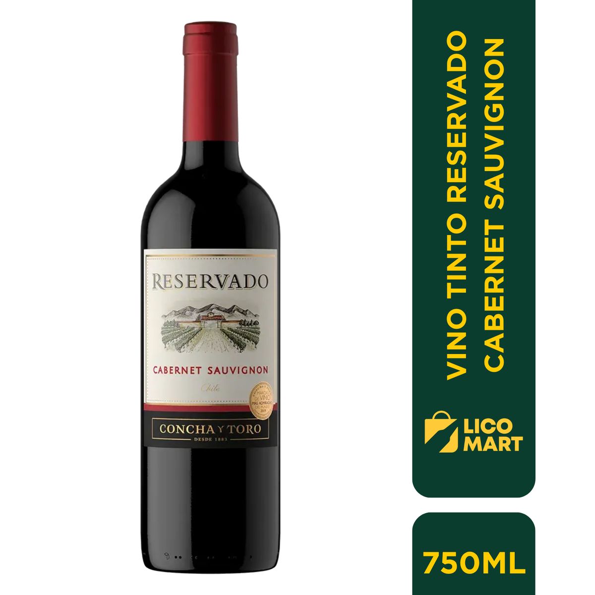 CONCHA Y TORO - VINO TINTO RESERVADO CABERNET SAUVIGNON 750 ML