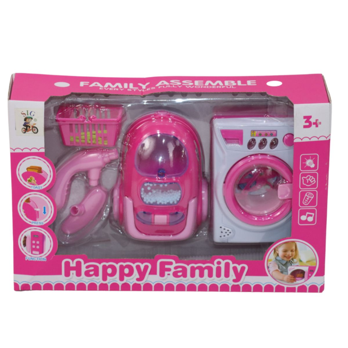 GENERICO - Mini Hogar Brillante  Lavadora y Aspiradora Infantil