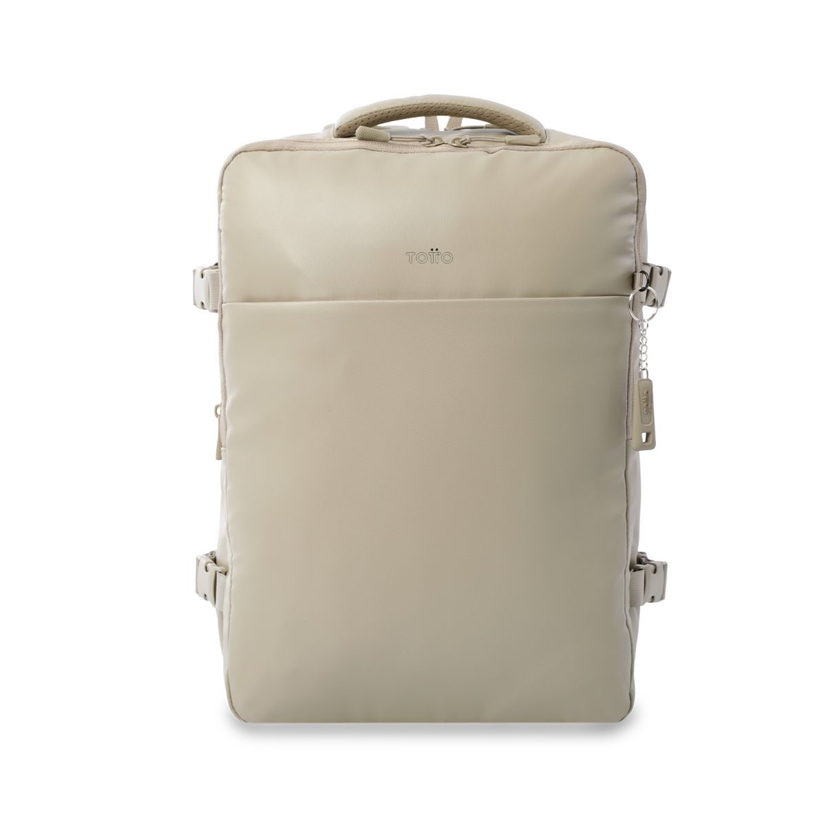 TOTTO - Morral Mochila Expandible Grow Porta Pc 16'' Café Totto