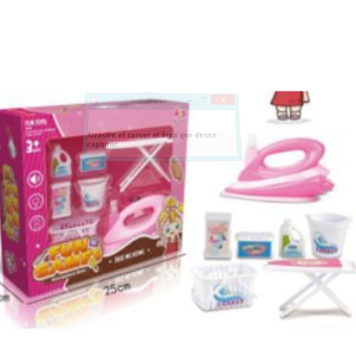 GENERICO - Mega Set Hogar Feliz Infantil  Cocina, Lavadora, Aspiradora y Centro de Planchado con Accesorios