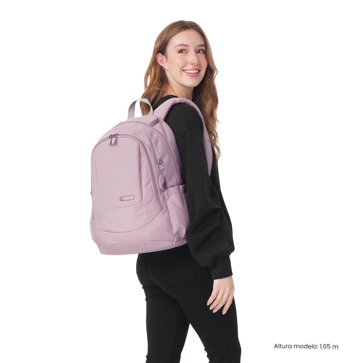 TOTTO - Morral Mochila Goctal Porta Pc 14'' Para Mujer Rosado Totto