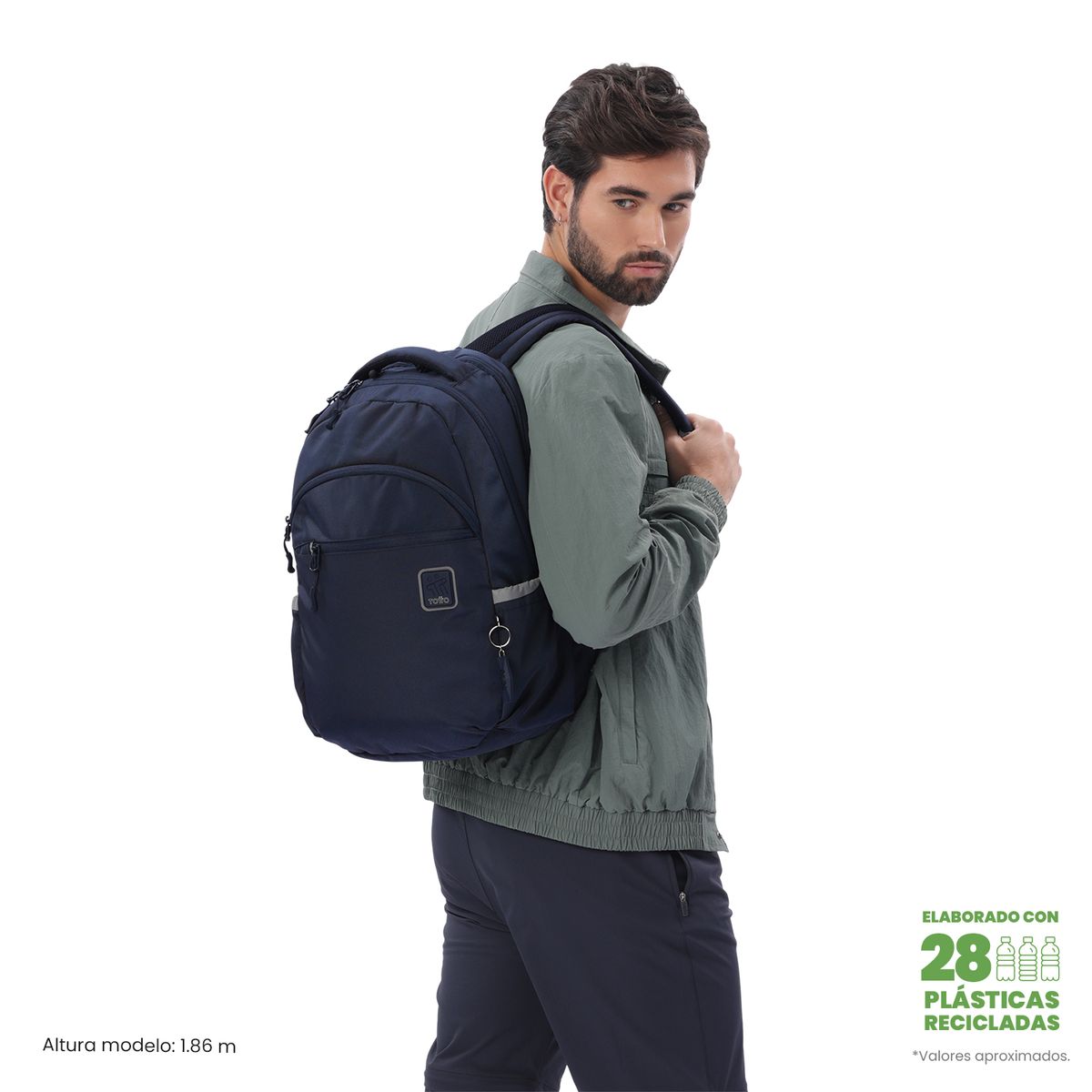 TOTTO - Morral Mochila Indo Porta Pc 15'' Unisex Azul Totto