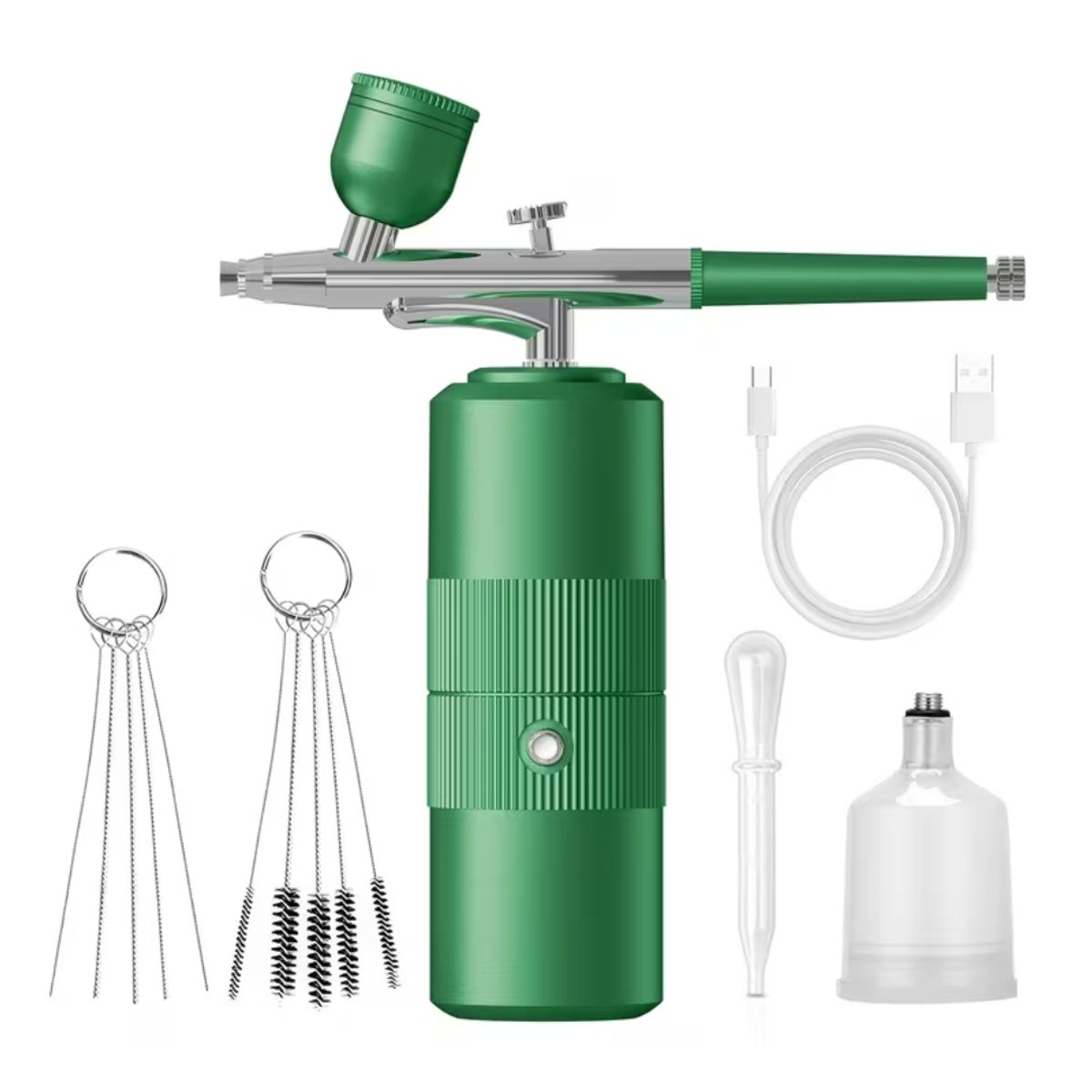 GENERICO - Aerógrafo Inalámbrico Con Compresor Recargable  Kit Profesional Para Uñas, Pasteles y Pintura