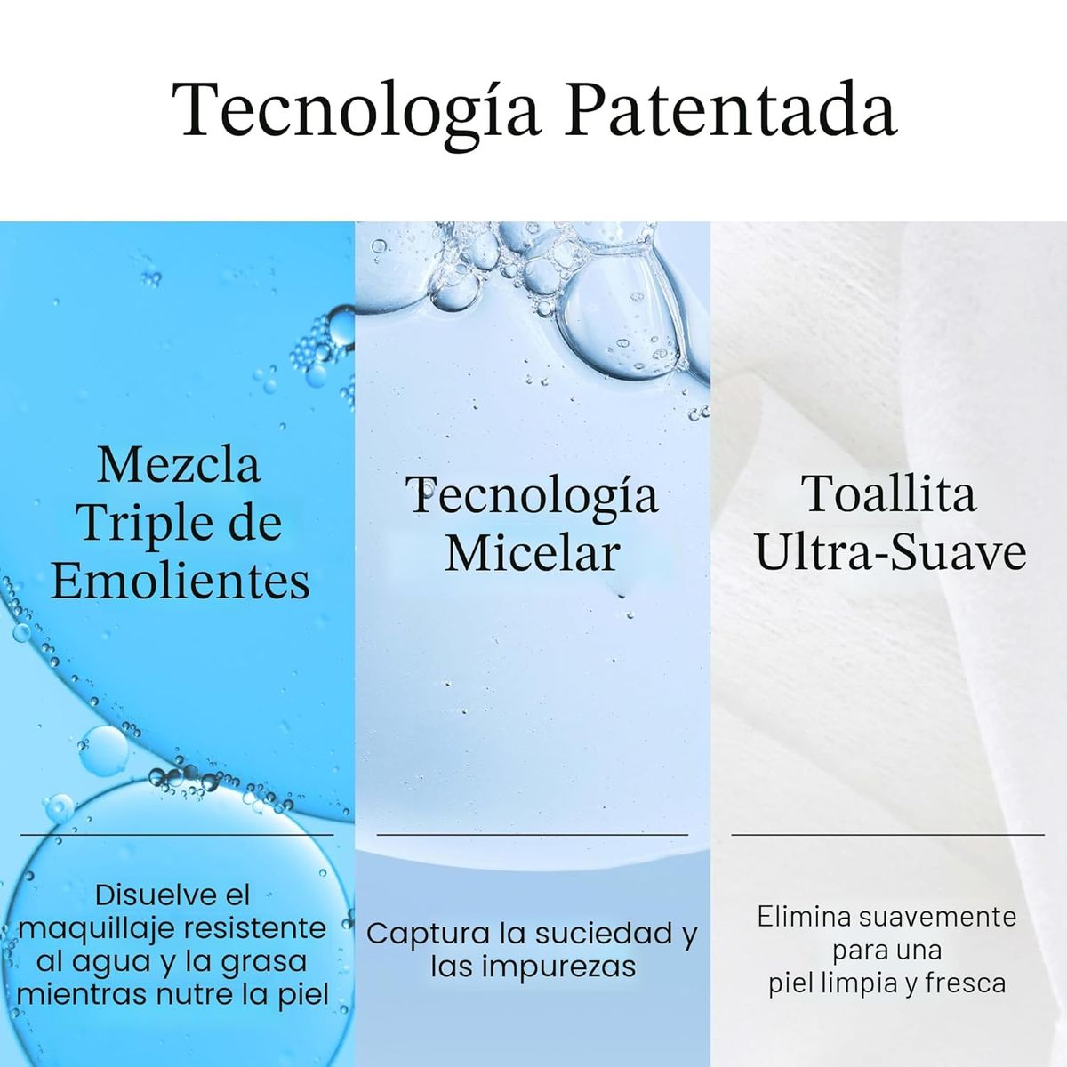 AMERICAN GENERICS - Neutrogena Toallitas para quitar maquillaje micelares sin alcohol para el rostro