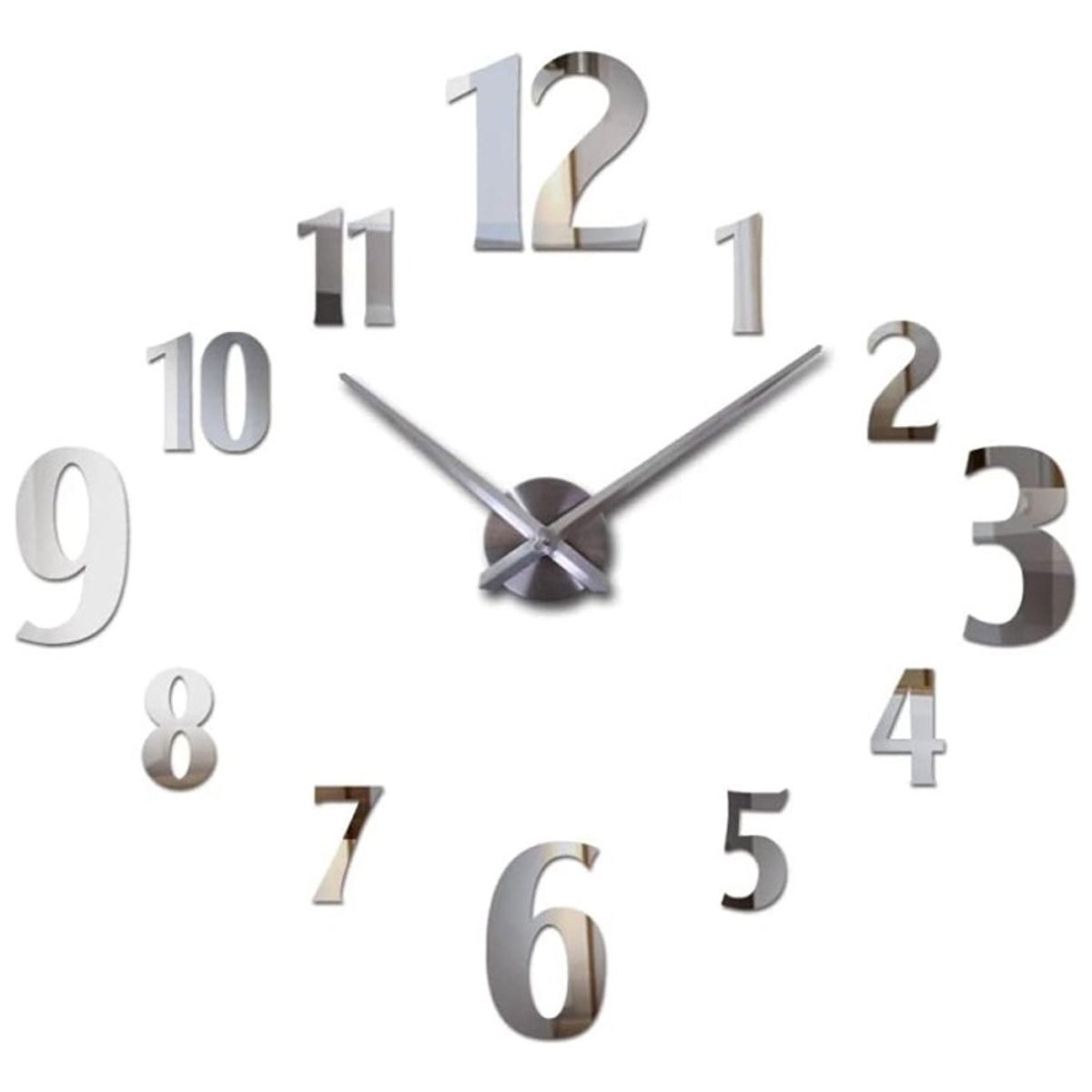DECOR - Reloj de pared 3D grande 100cm x 100cm múmeros rombo
