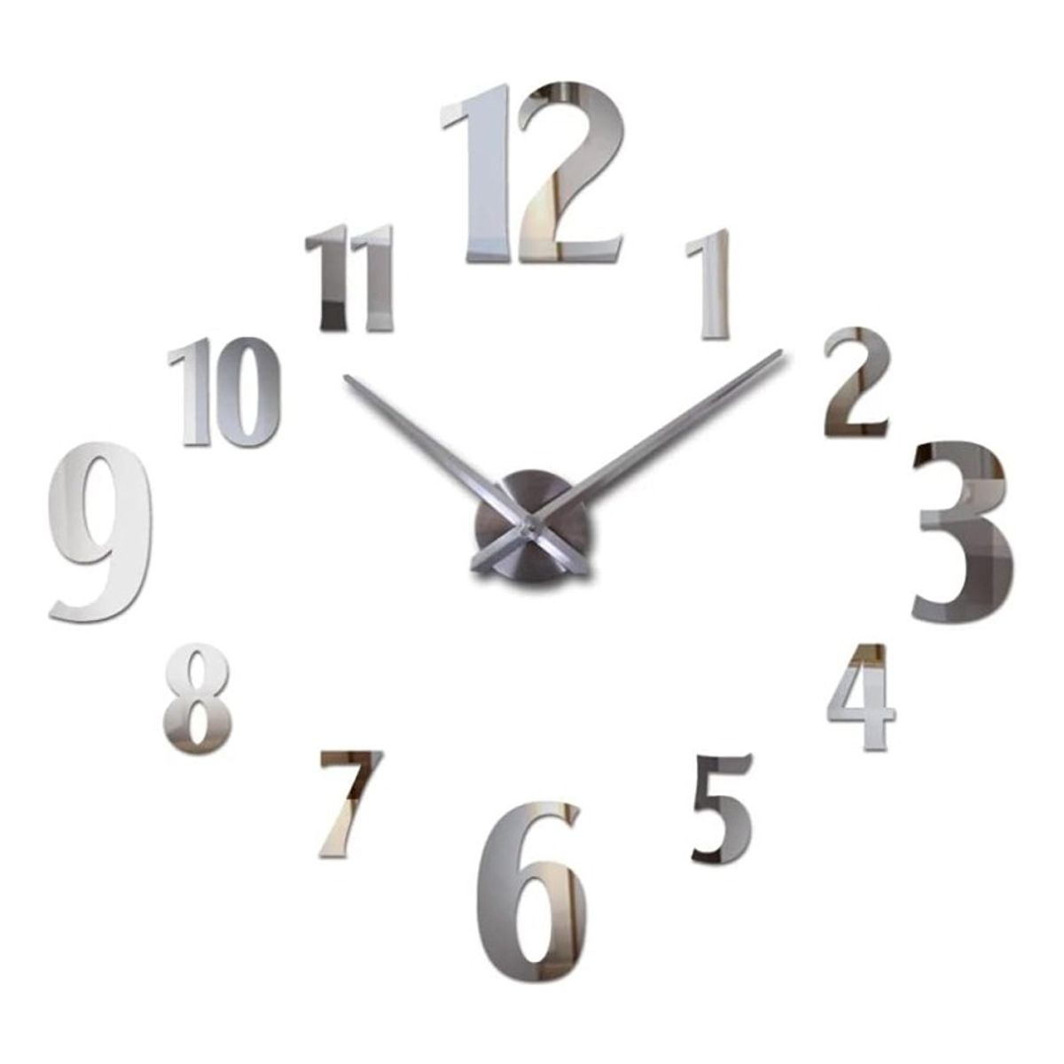 DECOR - Reloj de pared 3D grande 100cm x 100cm múmeros rombo
