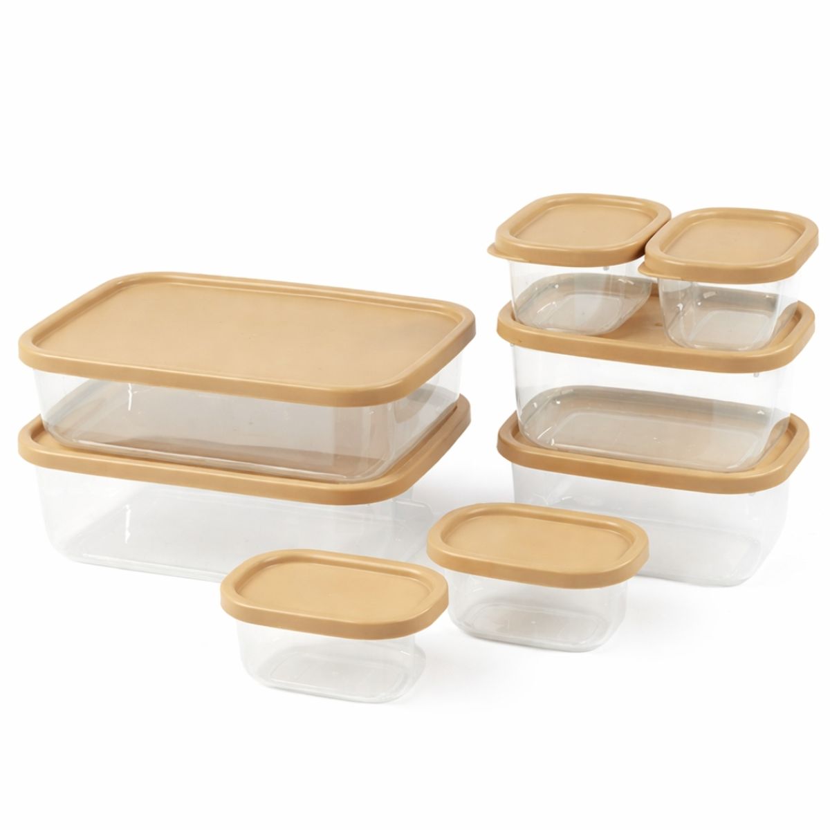 BUFFER FLASK - Set x8 Tuppers Herméticos Para Alimentos  Recipientes De Cocina Multi Tamaño Con Tapas