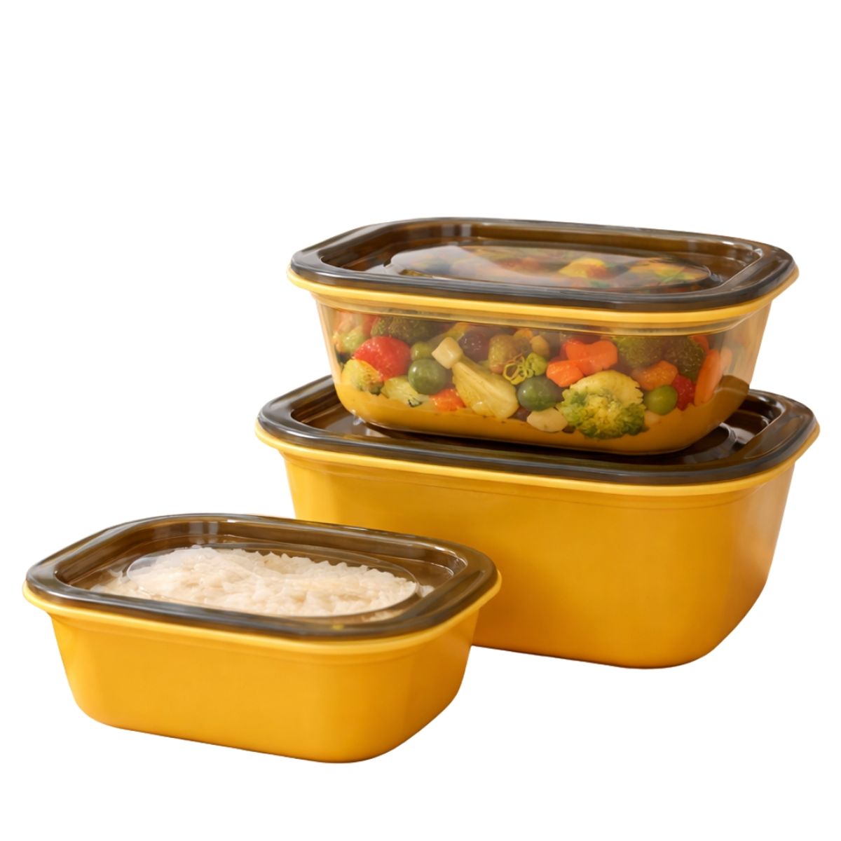BUFFER FLASK - Set x3 Contenedores Herméticos Para Alimentos Con Tapa  Multi Tamaño