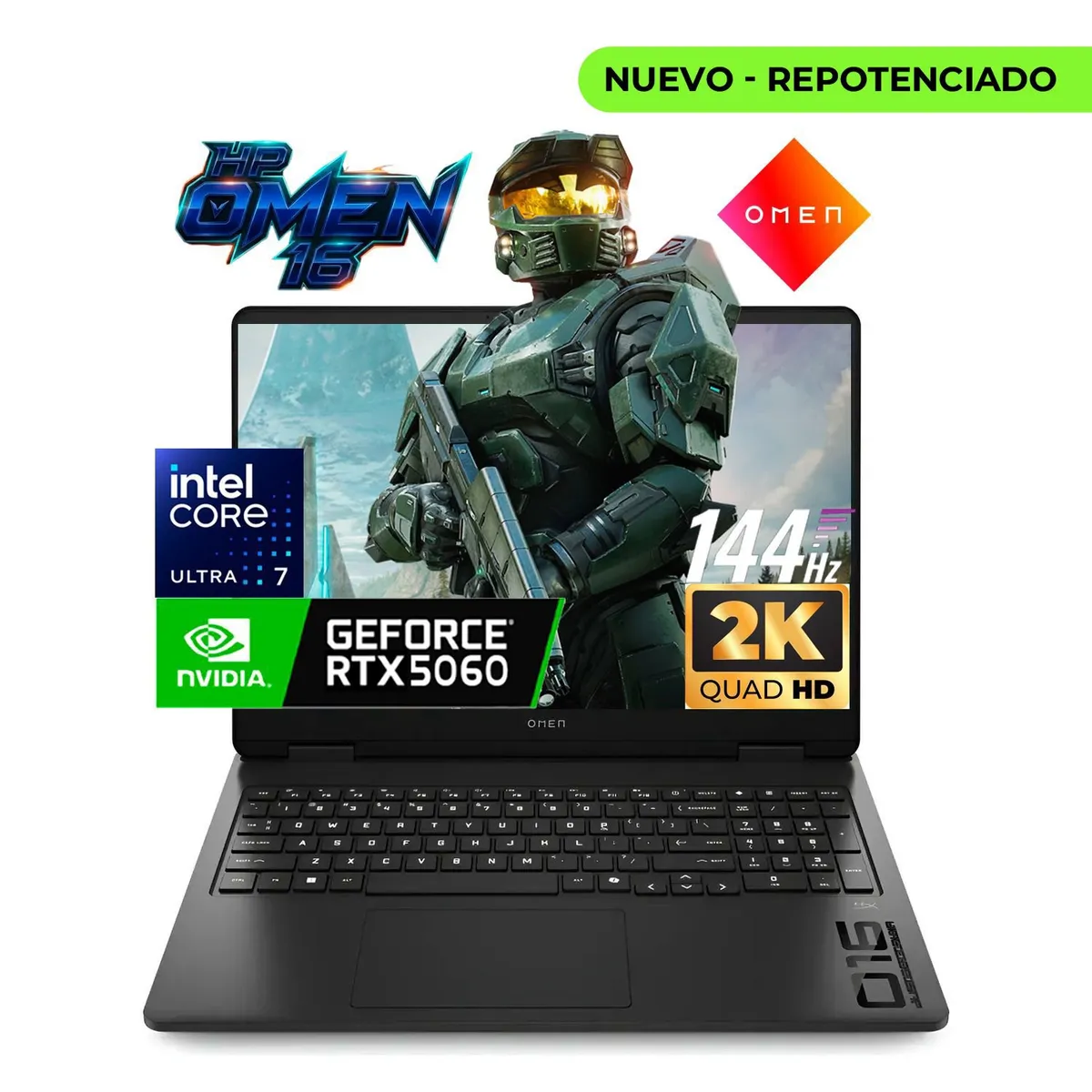 HP - Computador Portatil Gamer Hp Omen 16 Intel Core Ultra 7 16/1TB SSD 16" 2K IPS LED RTX 5060 8 GB