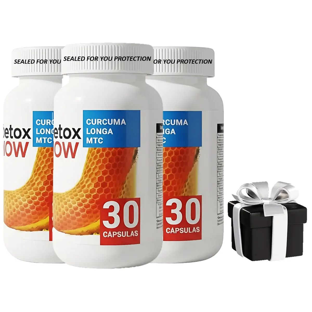 GENERICO - 3 Original Americano 30 Super Capsulas X Detox now Frasco Sin Sabor