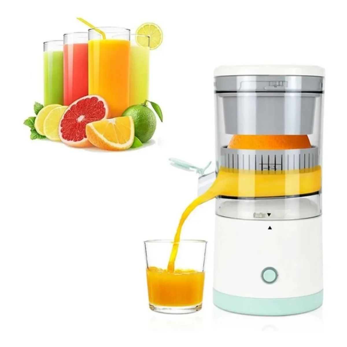 GENERICO - Extractor De Jugos Cítricos Eléctrico Exprimidor Automático De Naranjas Con Filtro Antipulpa 12x24cm