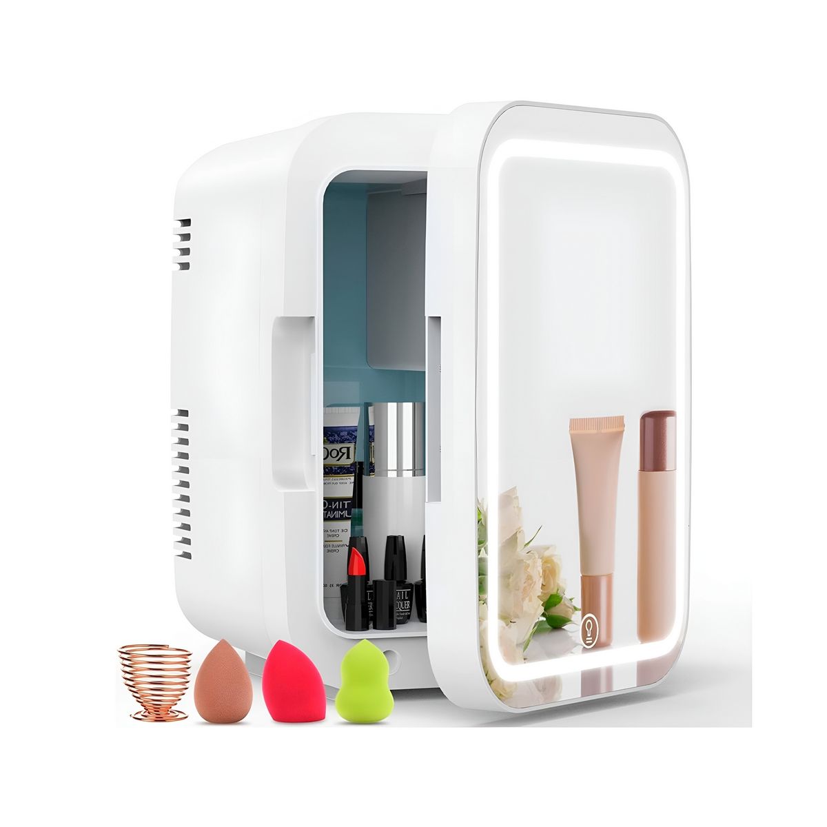 GENERICO - Mini Nevera De Belleza Espejo Led Skincare Portátil