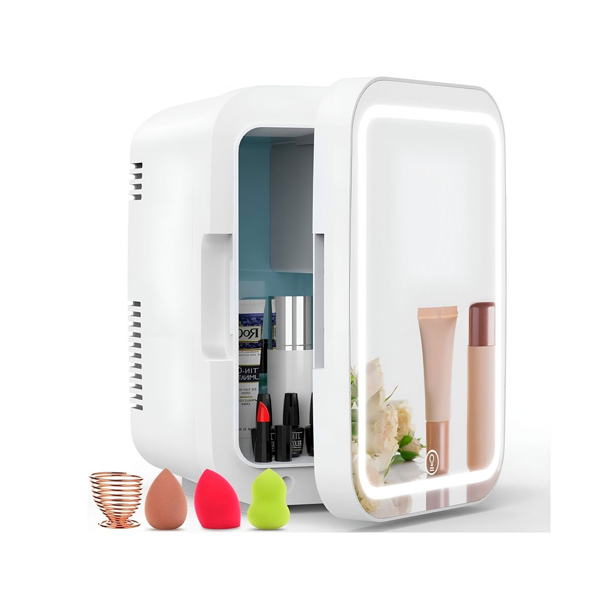 GENERICO - Mini Nevera De Belleza Espejo Led Skincare Portátil