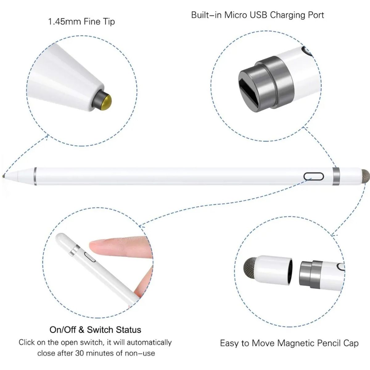 GENERICO - Lapiz Optico Stylus Pencil Universal Para Tablet