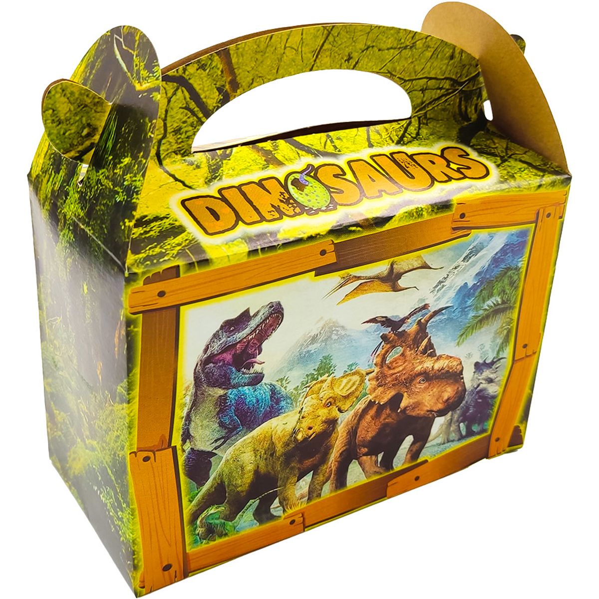 GENERICO - Caja Cajita Feliz Fiesta X12 Unidades Dinosaurios Animales