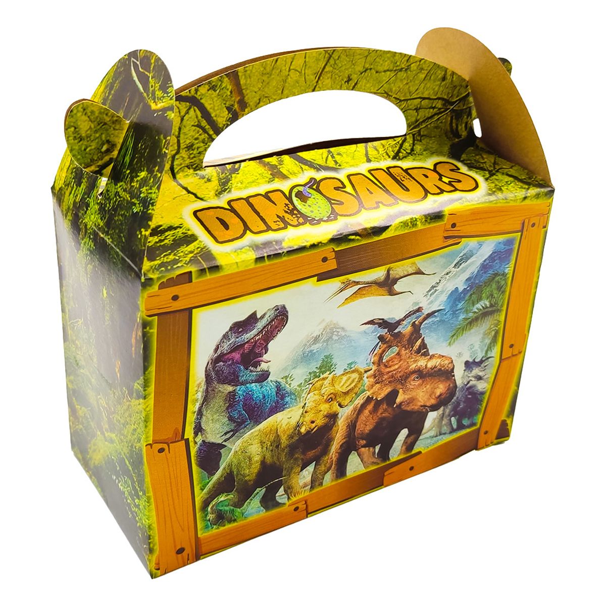 GENERICO - Caja Cajita Feliz Fiesta X12 Unidades Dinosaurios Animales