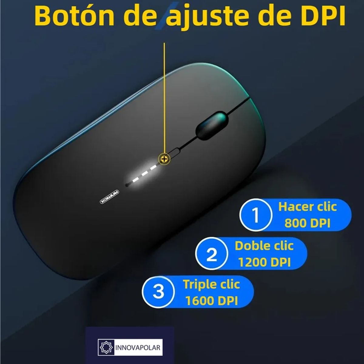 AOA - Mouse Inalámbrico recargable ergonomico led + obsequio Audifonos Inalambricos