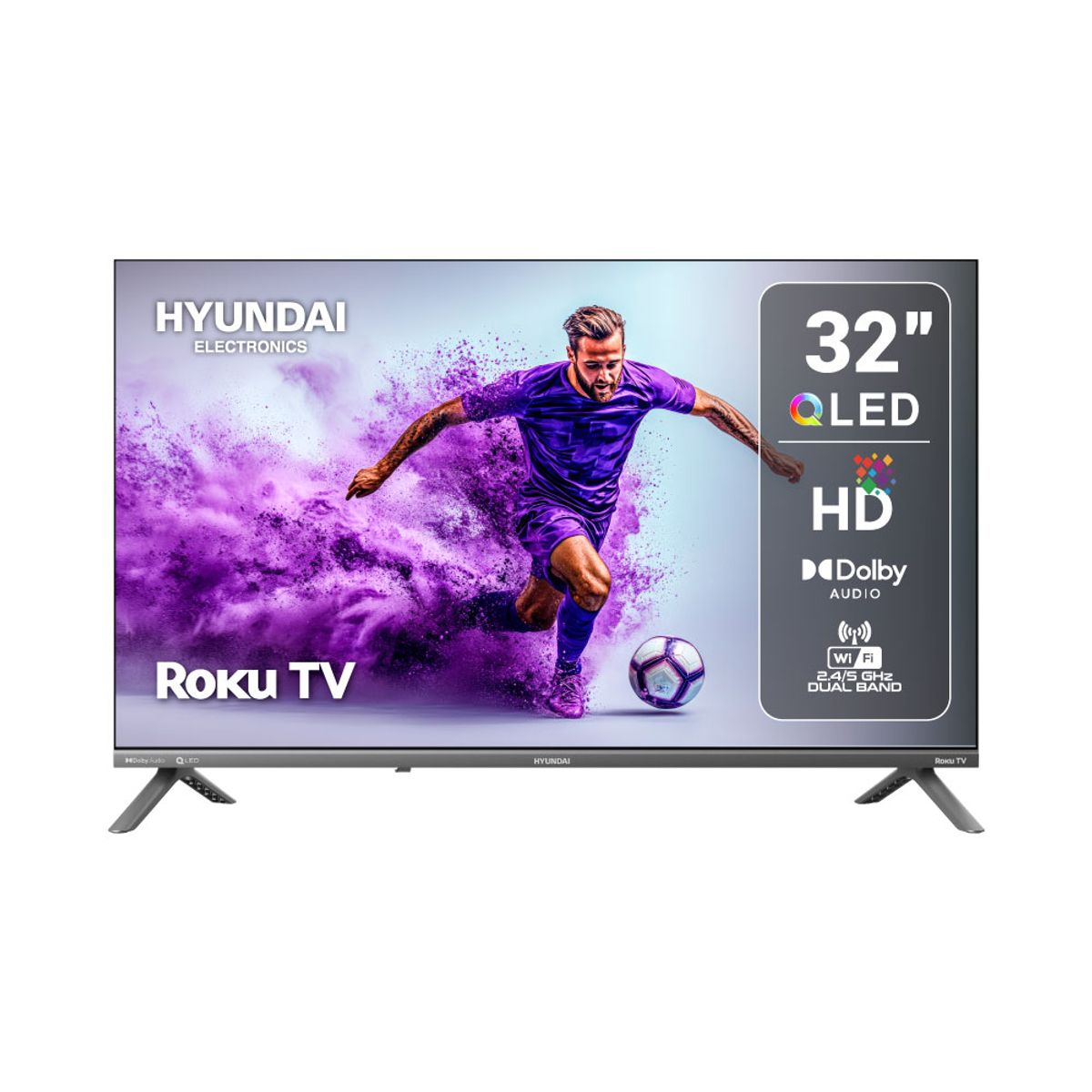 HYUNDAI - Televisor Hyundai QLED 32 HD - Roku TV
