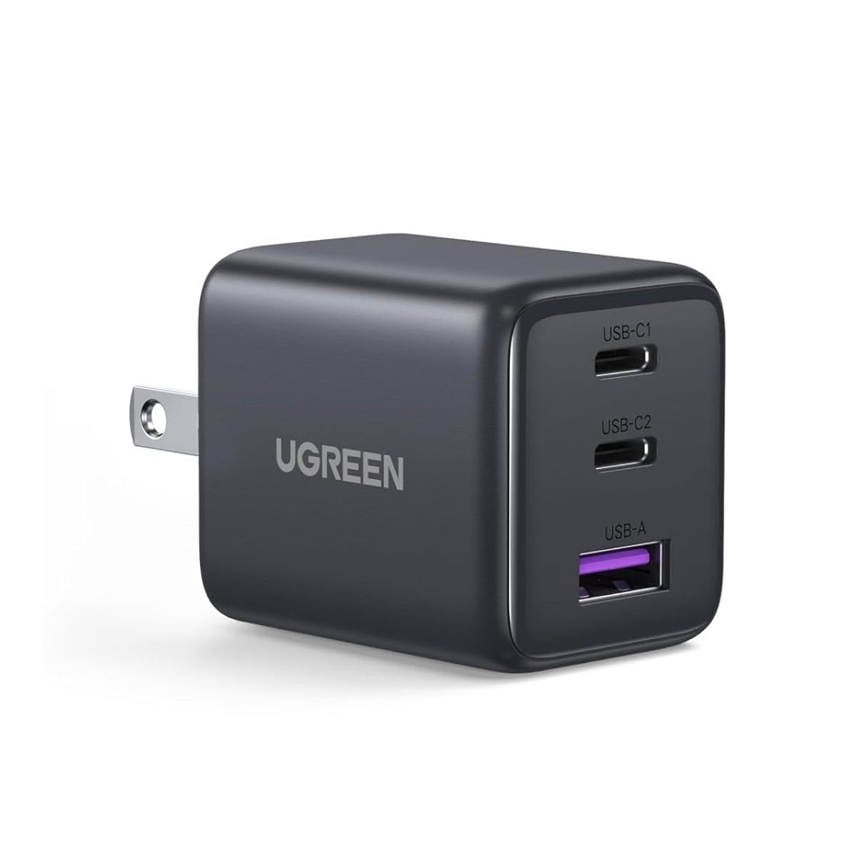 UGREEN - UGREEN Cargador USB C de 30W con 3 puertos, Compacto GaN II con Carga Rápida,