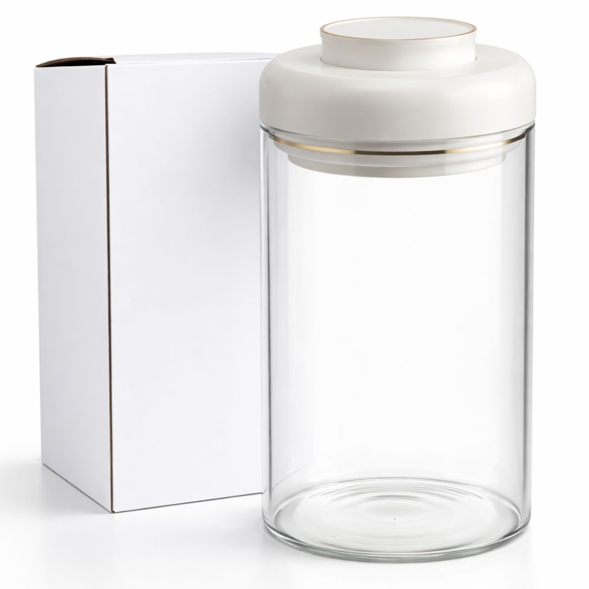 BUFFER FLASK - Recipiente De Vidrio Para Almacenamiento 17x9.5 cm Contenedor De Alimentos Cocina