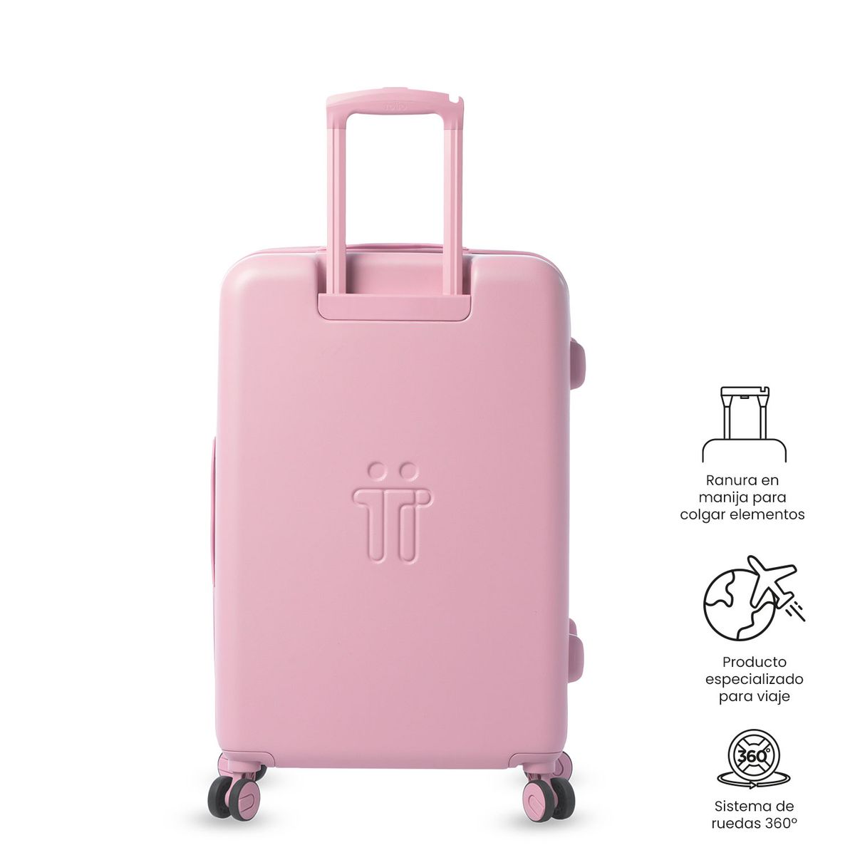 TOTTO - Maleta de Viaje Bazy Plus M Bodega 23Kg Rosada Mujer Totto