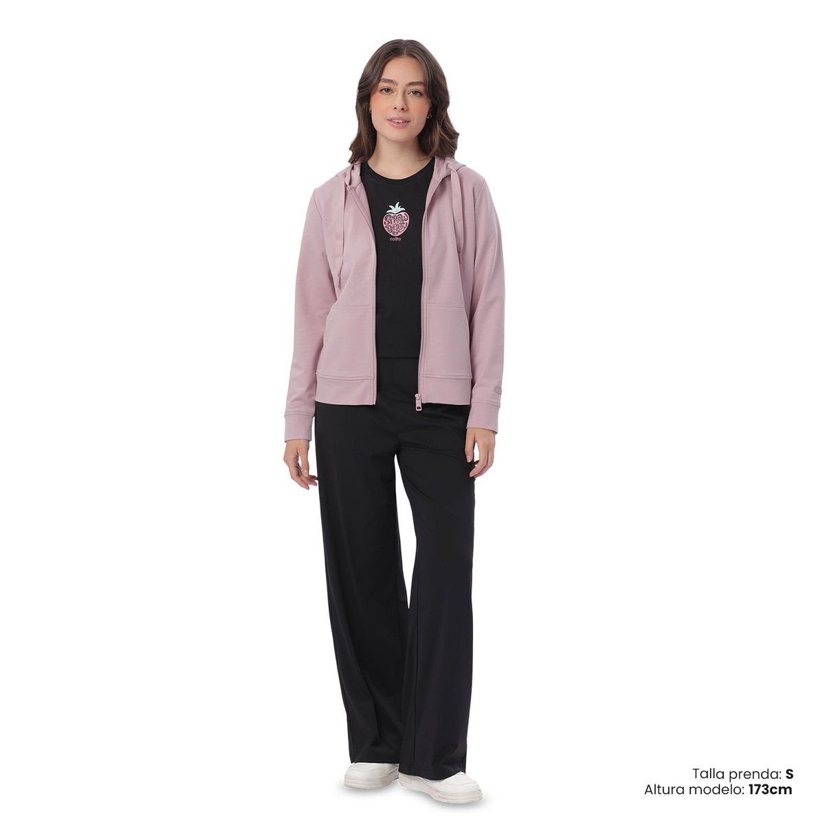 TOTTO - Buzo Tipo Hoodie Con Capota Tawy 2.0 Rosado Mujer Totto