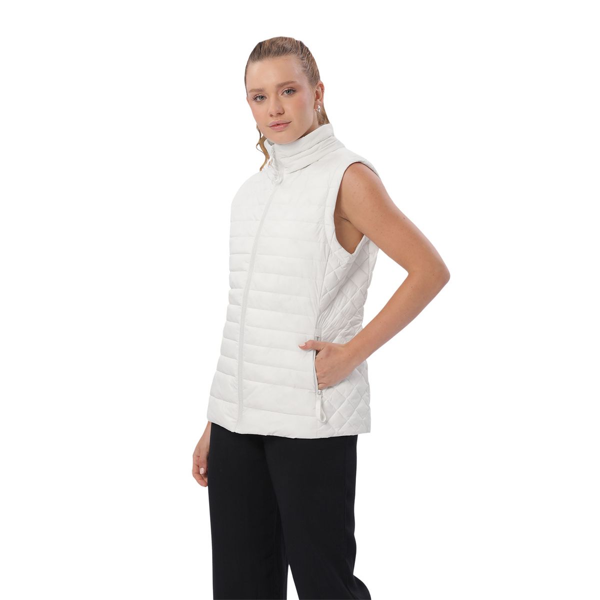 TOTTO - Chaqueta Acolchada Chalina 2 En 1 Blanco Para Mujer Totto