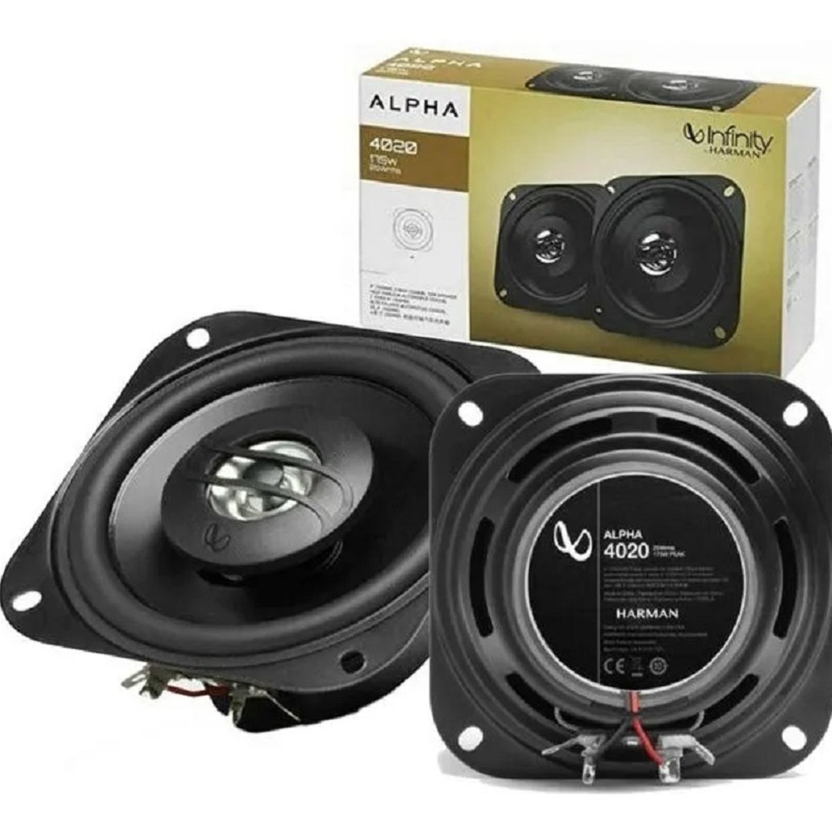 INFINITY - Parlantes Para Carro Infinity Alpha 4020 175 Watts 4 Pulgad Color Negro