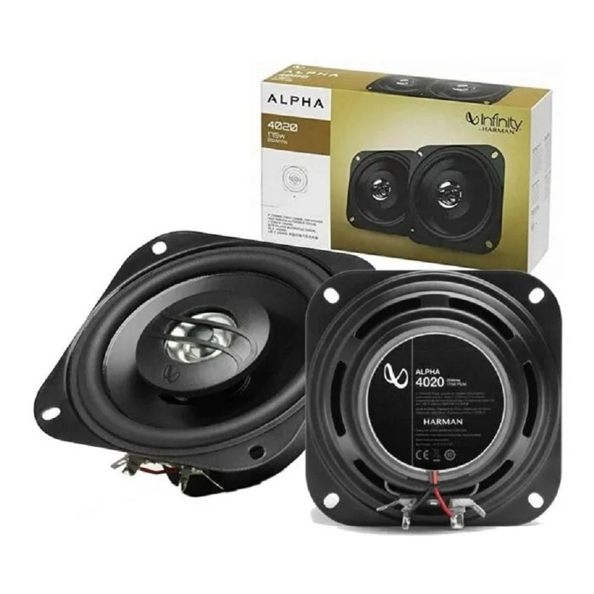 INFINITY - Parlantes Para Carro Infinity Alpha 4020 175 Watts 4 Pulgad Color Negro