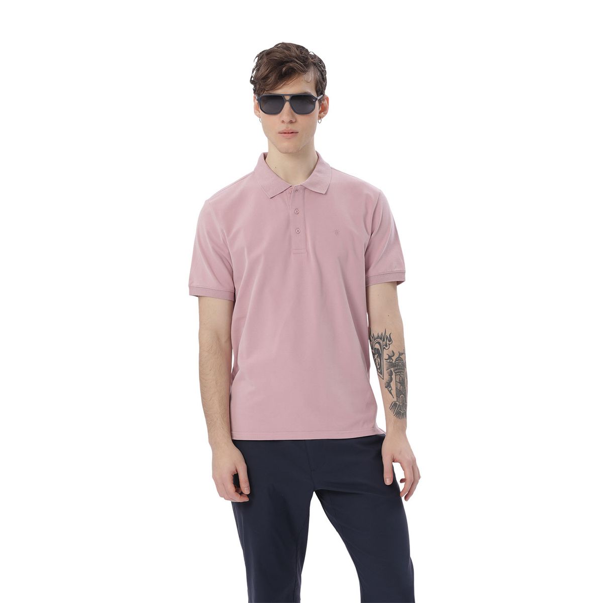 TOTTO - Camiseta Tipo  Polo Youngpolo Rosado Para Hombre Totto