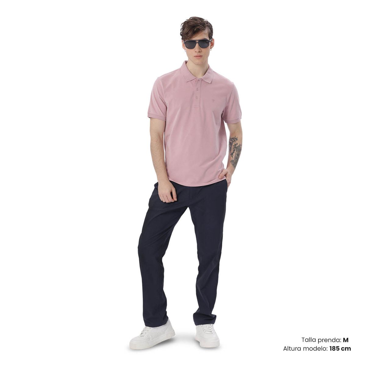 TOTTO - Camiseta Tipo  Polo Youngpolo Rosado Para Hombre Totto